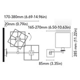 BCM - Quadra Wall Lamp - with Switch, Chrome (BCM2162-INT-3)