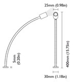 BCM - TINA Touch Reading Light - 3000K, Warm White, Gold (BCM2163K-I-6)