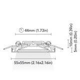 BCM - Charlotte 55 Downlight - 1.5W, 3000K Warm White, 8-32V, IP66, 88Lm