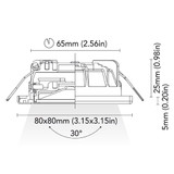 BCM - Daytona 80 Downlight - 2W, 3000K Warm White, 8-32V, IP66, 191Lm