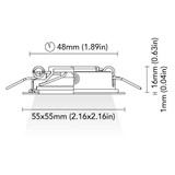 BCM - Seattle 55 Downlight - 1.5W, 3000K Warm White, 8-32V, IP66, 88Lm