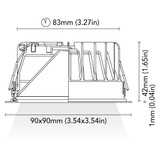 BCM - Seattle 90 Downlight - 6W, 3000K Warm White, 8-32V, IP66, 356Lm