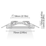 BCM - Alabama 75 Downlight - 2W, 3000K, 8-32V, IP66, Warm White