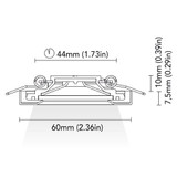 BCM - CALIFORNIA 60 Courtesy Light - 1.5W, Polished Stainless Steel, 4000K, 8-32V, IP66 (BCM3423K-4A60-4)