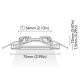BCM - California 75 Courtesy Light - 2W, 8-32V, IP66, Opal Screen, Wide Beam