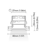 BCM - SAVANNAH 40 Courtesy Light - Polished SS, Blue, Screw Mount, 8-32V, IP66 (BCM3432B-40-4)