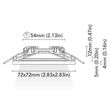 BCM - Anchorage 72 Downlight - 2W, 3000K Warm White, 8-32V, IP66, 200Lm
