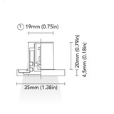 BCM - DANA 35 Courtesy Light - 5W, 8-32V, IP66, 2700K, Stainless Steel (BCM3453-35-4-27)