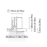 BCM - Nevada 35 Courtesy Light - 0.5W, 3000K Warm White, 8-32V, IP66