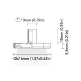 BCM - Bedford 40 Courtesy Light - 3000K Warm White, 8-32V, IP66