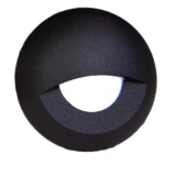Plash Gravity Surface Mounted LED Deck Light, 6000K Cool White Light, Black Machined Aluminum Housing, 105 Lumens, 1.2W, IP67, 120 Degree Beam