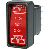 Blue Sea Systems SPDT Remote Control Contura Switch, 20A, IP67, Red Actuator