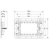 Vimar Linea 3-Module Mounting Frame, With Screws, For 3-Module Boxes - Apollo Lighting