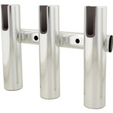 TACO Marine 4-Rod Aluminum Rod Rack, Brushed Aluminum, 16 in, 1-1/2 in ID - Apollo Lighting