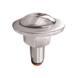 TACO Marine Quick Release Fender Lock Receiver Only, SS316L, High Polish, 1/4 in NPT Drain Plug