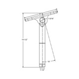 TACO Marine Multi-Purpose 15° Portable Cleat, 9 in, For 1-5/8 in Rod Holders