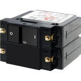 Blue Sea Systems A-Series Flat Rocker Circuit Breaker, Double Pole, 120/240V AC, 32V DC - Apollo Lighting