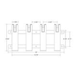 TACO - Aluminum/Poly 4-Rod Rack Holder - Apollo Lighting