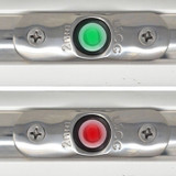 TACO Marine Rub Rail Mounted LED Navigation Light Set, 2-1/2 in, For 3/4 in Insert Profiles, 12-14VDC, IP68, Red/Green Pair