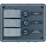 Blue Sea Systems Contura DC Switch Panel, Water Resistant, 12/24V DC, ON-OFF Switches, Slate Gray Finish