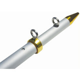 TACO Marine OC Series Center Rigger Pole, For 1-1/8 in Mounts, Telescoping, Anodized Aluminum