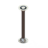 TACO Marine Ribbed Table Pedestal, 2-3/8 in O.D., Aluminum, Dual Taper, Satin Anodized