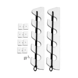 TACO Marine 4-Rod Bungee Rod Holder, Pair, White UV-Stabilized HDPE