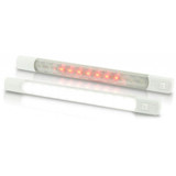 Hella Marine Dual Colour LED Strip Lamp with Switch, Surface Mount, 24V DC, IP67, <3W, 500mm Cable - Apollo Lighting