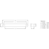 Hella Marine LED Recess Strip Lamp, 12V, White LED, Wide Rim, 265mm