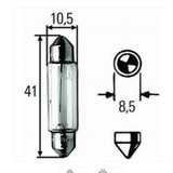Hella Marine SV8.5-8 Base Festoon Bulb, 12V, 10W, 10x41mm, Clear - Apollo Lighting