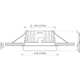 Quick Marine - JAZZ H10 LED Downlight - Warm White, 4W, 10-30V, 45°, Stainless Steel (FASP6812X200A00)