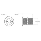 Lumitec Lutra LED Livewell Light, Poco Digital Lighting Control Compatible, Full-Color Spectrum, 10-30V, IP68, 281 lm, 2 in Diameter, White Housing