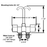 Scandvik - Chrome Folding Spout Mixer