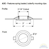Scandvik - A3C Downlight Kit - Warm White w/ SS, White, & Black Trim Rings