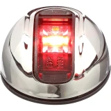 Attwood Marine LightArmor Vertical Surface Mount Navigation Light, Port Red, Oval, Stainless Steel Housing, 2NM, IP67