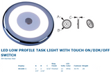 Sea-Dog - LED Low Profile Task Light -Touch On/Off/Dimmer Switch, Stainless Steel, Warm White, 12-28V, 145Lm, 0.19A, IP65 - Apollo Lighting