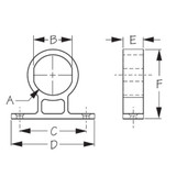Sea-Dog - Round Power Socket/Gauge Mounting Bracket