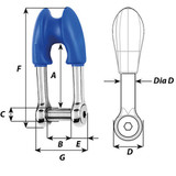 Wichard - Thimble Shackle - Allen Head Pin