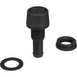Attwood Marine Straight Fuel Vent, 5/8 in ID Hose, 3/4 in Hole, 7/8 in Max Hull Thickness, Black Polypropylene