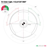 Lopolight Tri-Color/Anchor Navigation Light, 2NM, 10-32VDC, IP68, 0.75m Cable