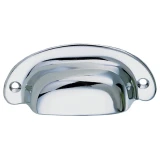 Perko Surface Mount Drawer Pull, Chrome-Plated Zinc Alloy, 3-7/16 in Wide