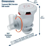 Attwood Marine Tsunami Mk2 T500 Livewell Aerator Pump, 12V, 500 GPH