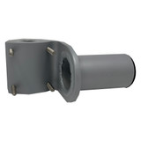 TACO Marine ShadeFin Mini Rail Mount, 6061 Aluminum, Type-304 SS Screws, Misty Silver Finish