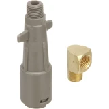 Attwood Marine Mercury Twist-Lock Female Fuel Tank Fitting, 1/4 in NPT, 90 Degree Elbow, Nylon
