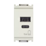 Vimar Idea Series USB Supply Unit, 5V, 120-240V, 1 Module - Apollo Lighting