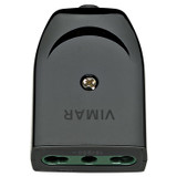 Vimar - Supernova Series - 2P+E P17/11 Axial Outlet - 16A, 250V, Black - Apollo Lighting
