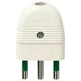 Vimar Mille Series 2P+E 16A Axial Plug, Italian S17, 250V, IP20