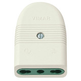 Vimar Mille Series P17/11 Axial Socket Outlet, 2P+E, 16A, 250V, IP20 - Apollo Lighting