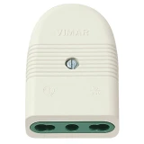 Vimar Mille Series P17/11 Axial Socket Outlet, 2P+E, 16A, 250V, IP20