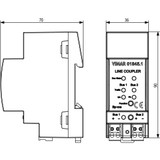 Vimar By-me Plus Line Coupler, 29V Nominal Supply, DIN Rail TH35, Electrical Isolation, Message Filtering